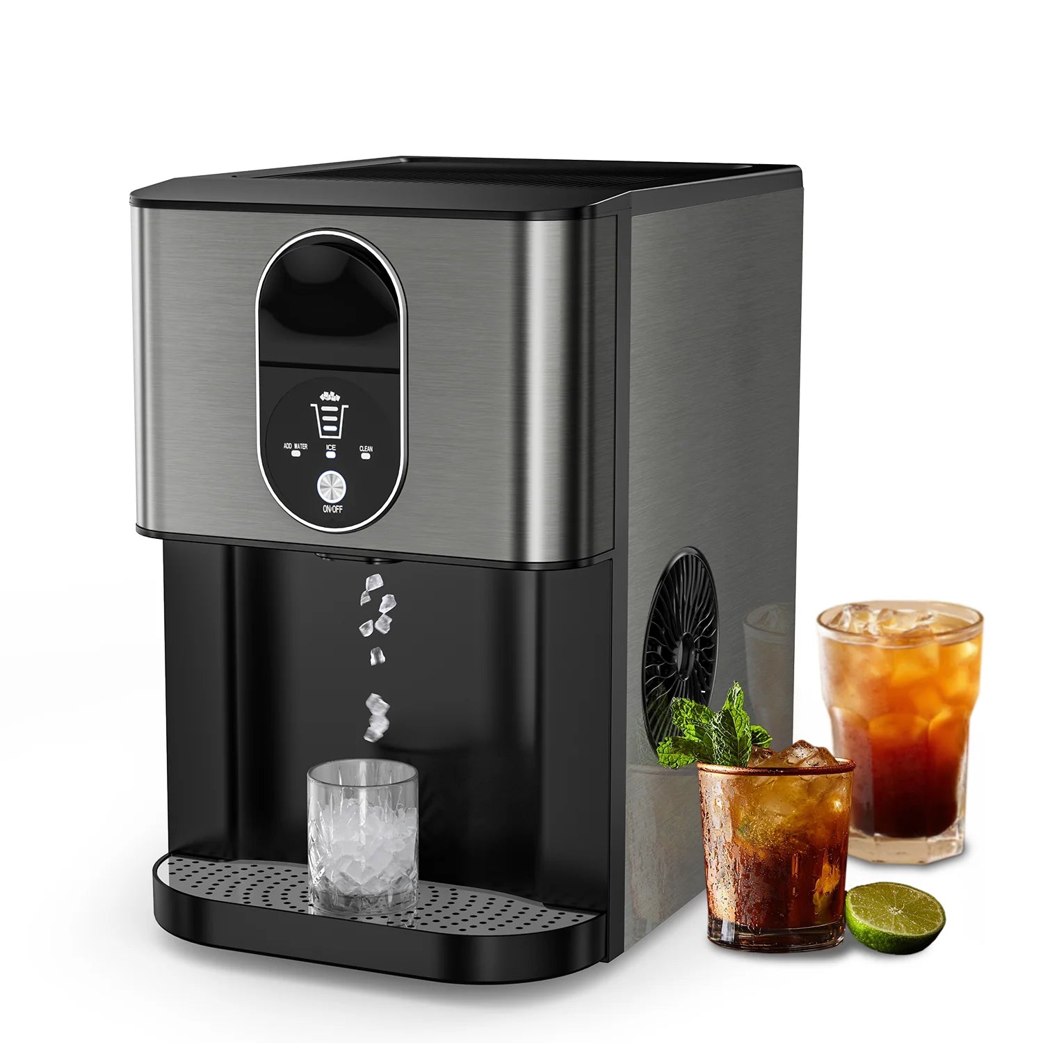 Electactic Stainless Steel Nugget Ice Maker 44Lbs/24Hr