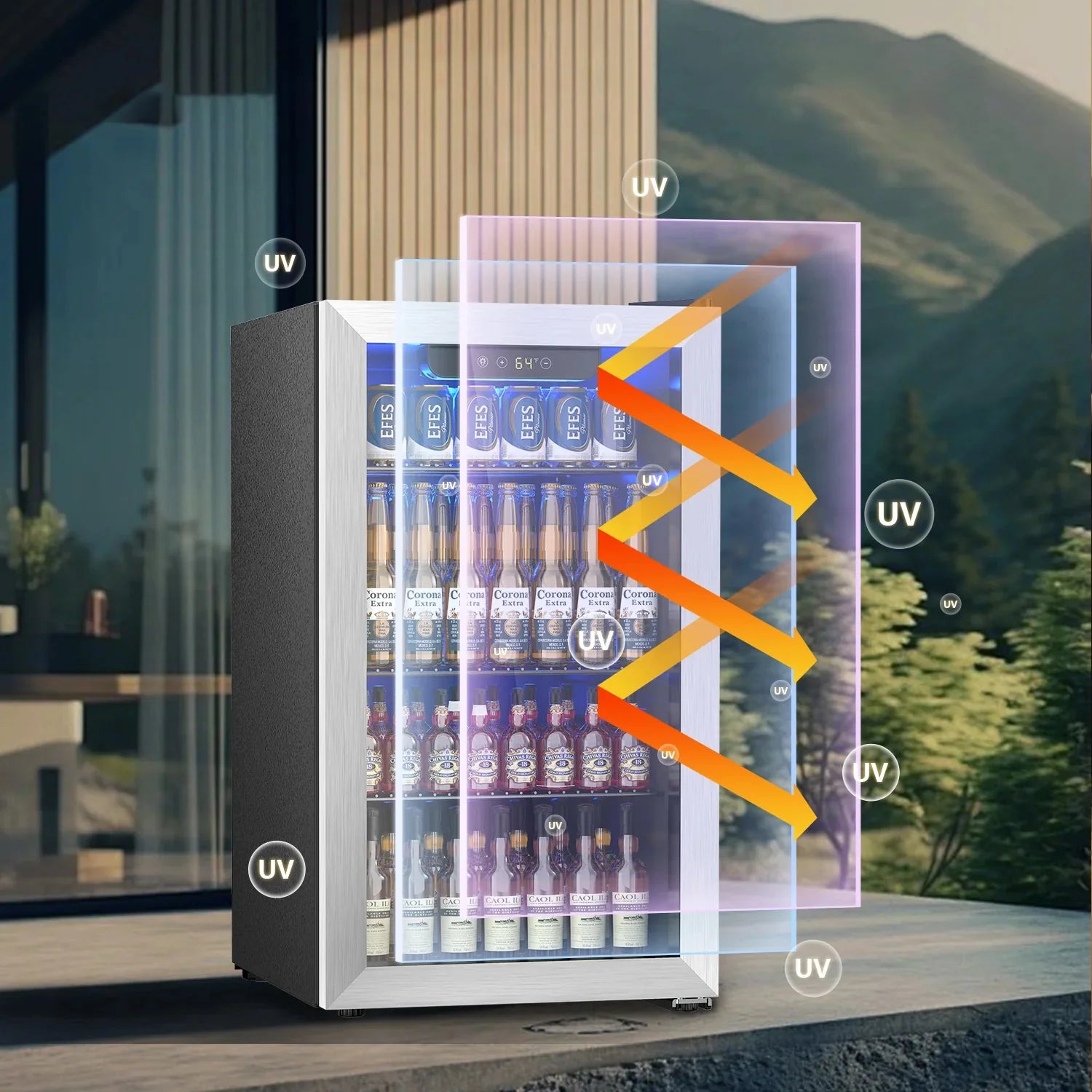 Electactic Classic Beverage Refrigerator Cooler 3.2 Cu.Ft