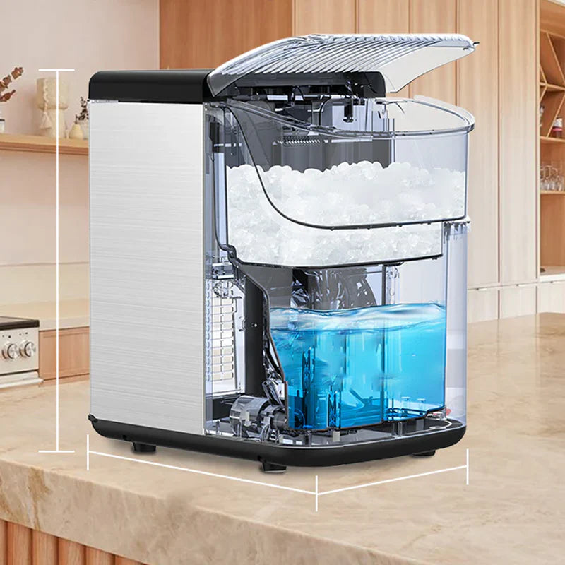 Electactic Stainless Steel Nugget Ice Maker 34Lbs/24hr