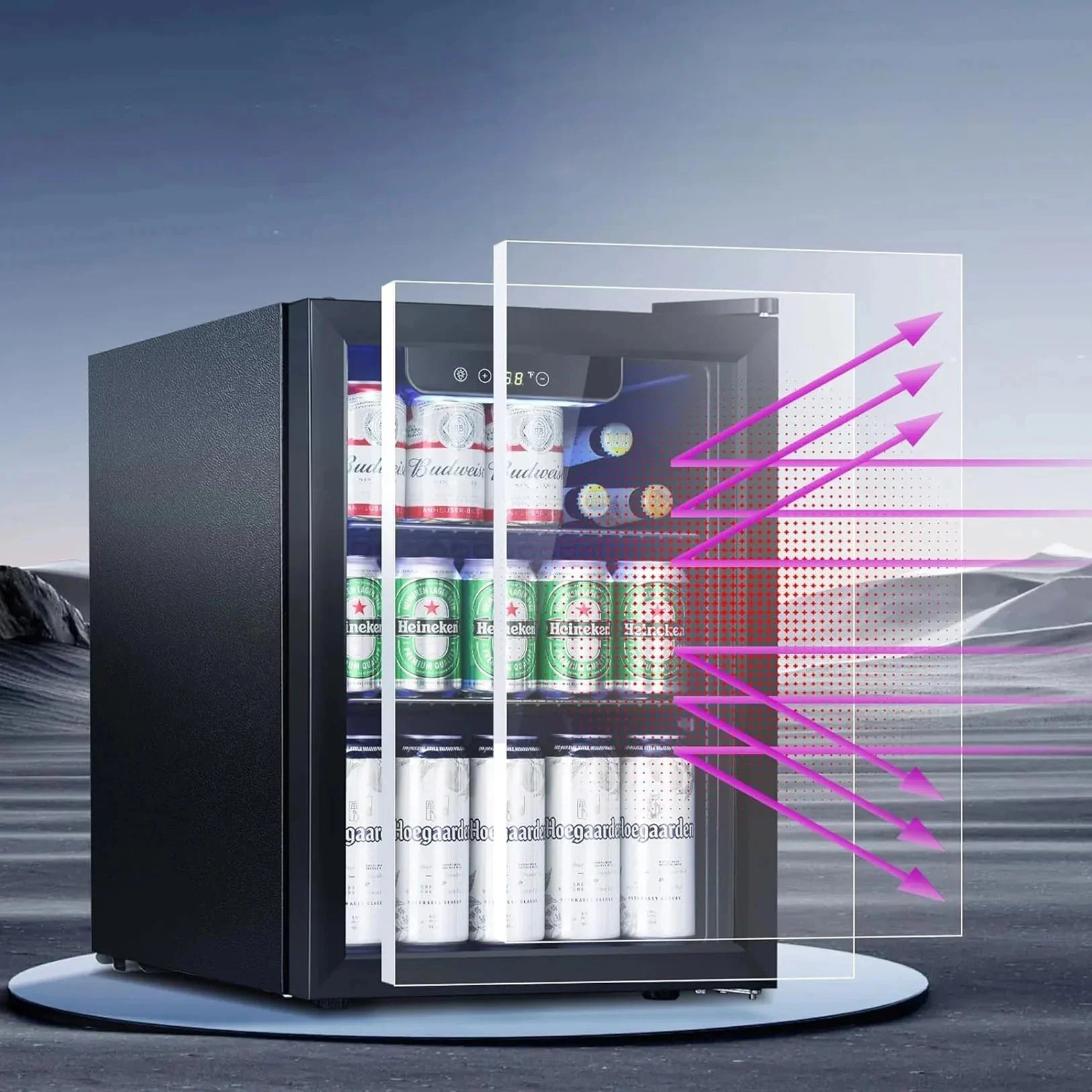 Electactic Beverage Refrigerator Cooler 1.7 Cu.Ft