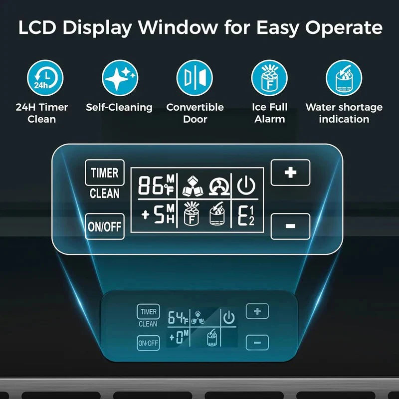 Electactic Commercial Nugget Ice Maker 66lbs/24H
