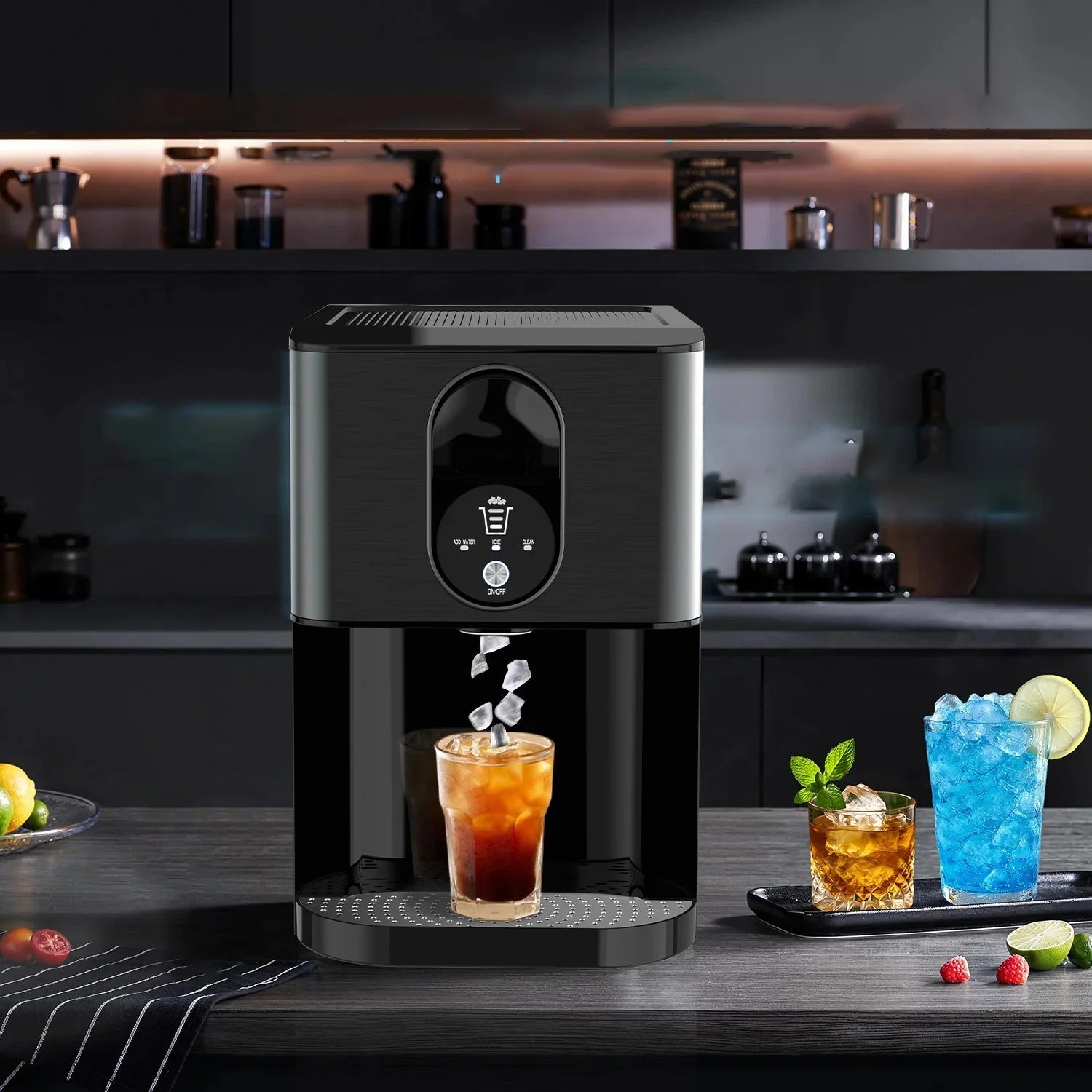 Electactic Stainless Steel Nugget Ice Maker 44Lbs/24Hr