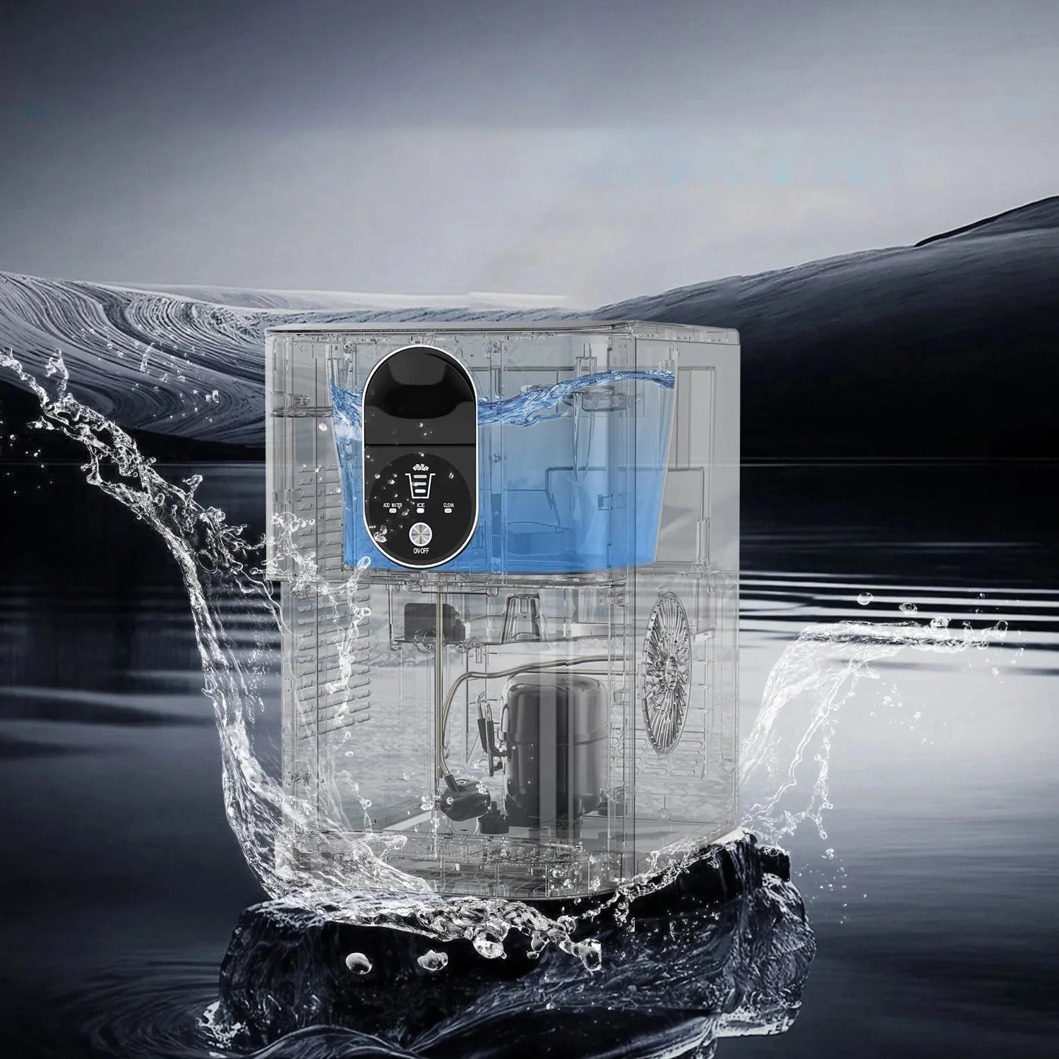 Electactic Stainless Steel Nugget Ice Maker 44Lbs/24Hr