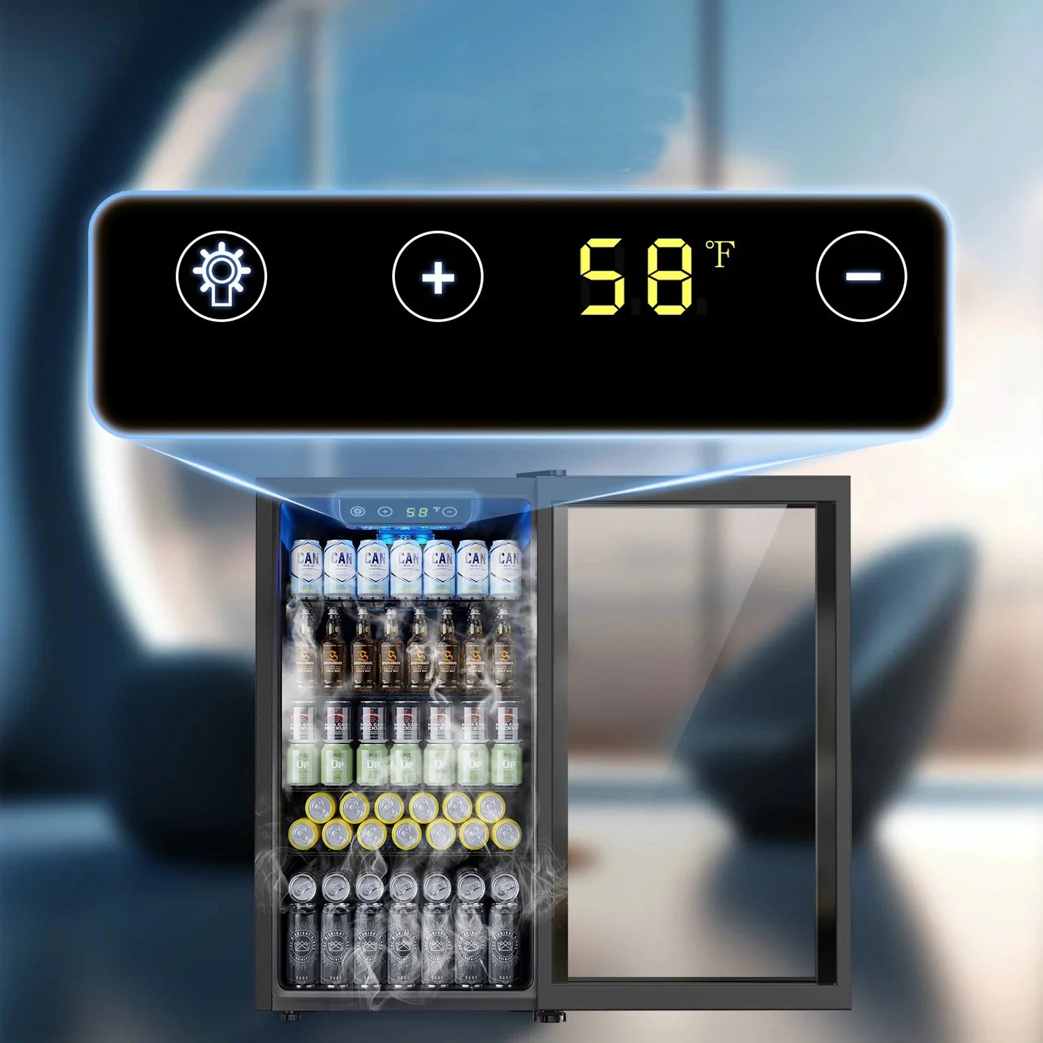 Electactic Classic Beverage Refrigerator Cooler 3.2 Cu.Ft