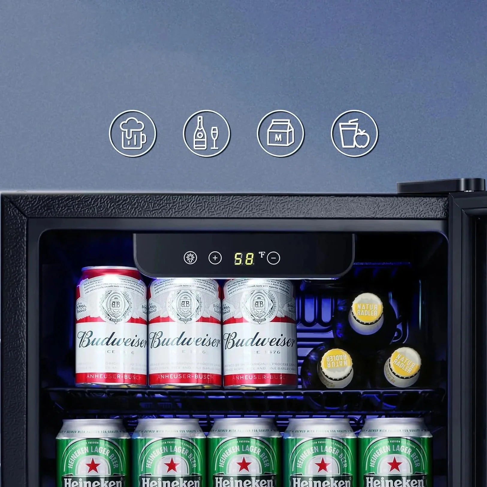 Electactic Beverage Refrigerator Cooler 1.7 Cu.Ft