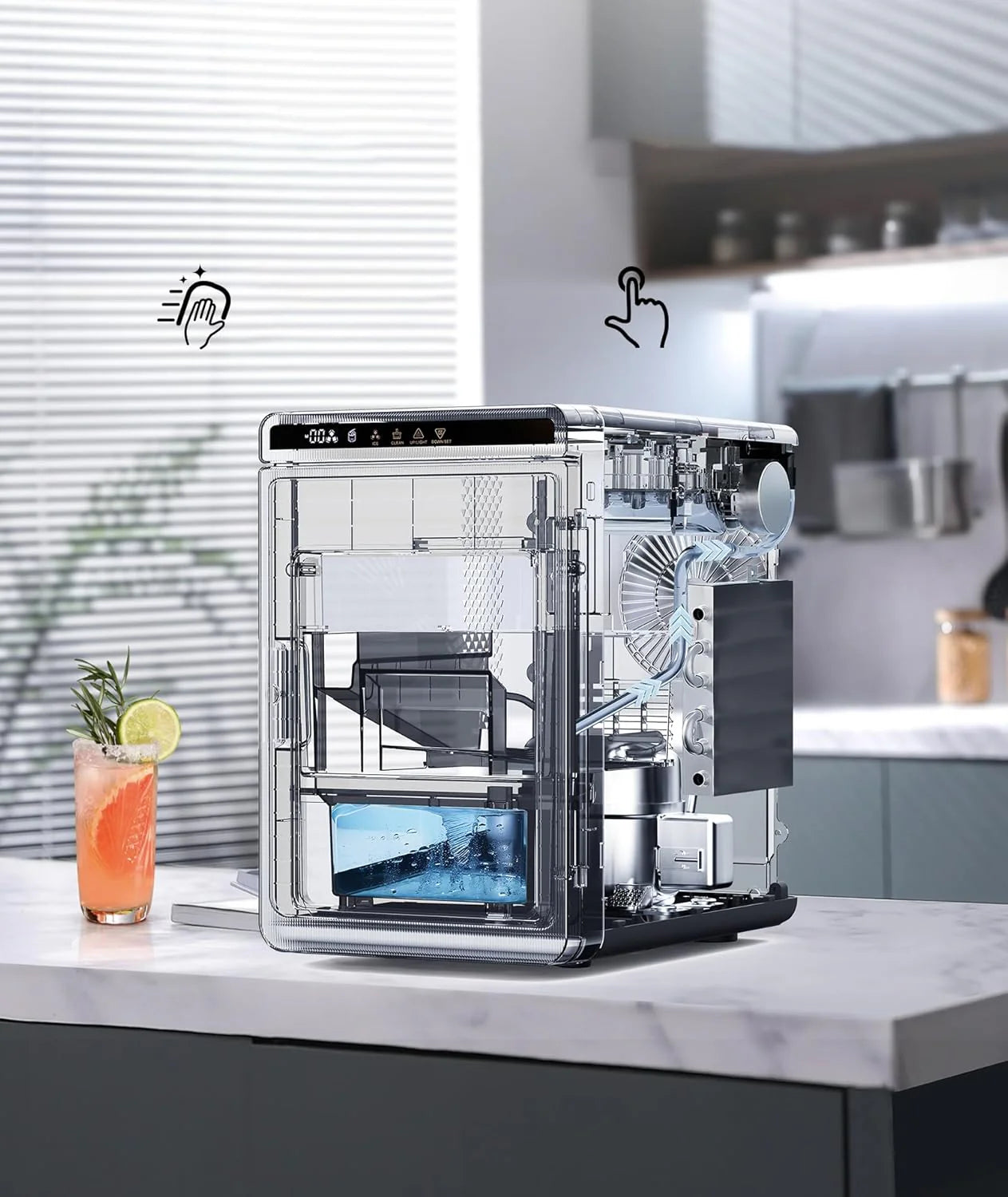 Electactic Quiet Countertop Cube Ice Makers